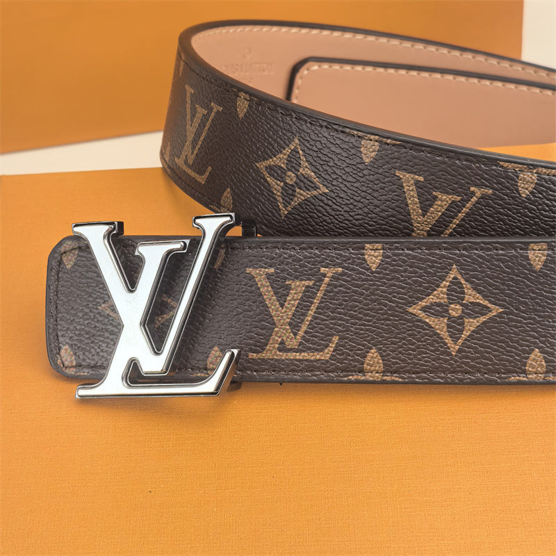 2 Color Buckle Love Belt (Brown Pattern)